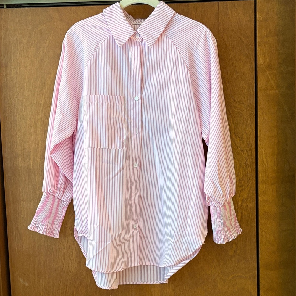 Pink Striped Button Down Shirt
